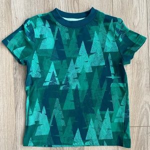 Boys green and blue tree tee